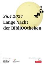 Plakat einfache Version Lange Nacht der BibliOÖtheken 2024